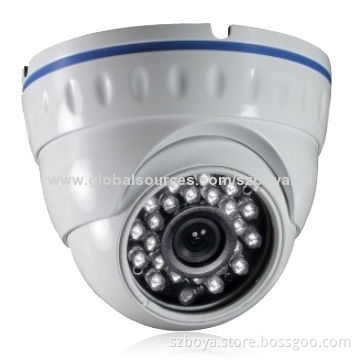 720P/1.0 Megapixel/PoE/P2P Water-resistant IP Dome Camera with 20m IR Distance